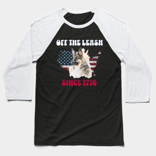 4th of July Independence Day Funny Design for Dog Lovers Baseball T-Shirt